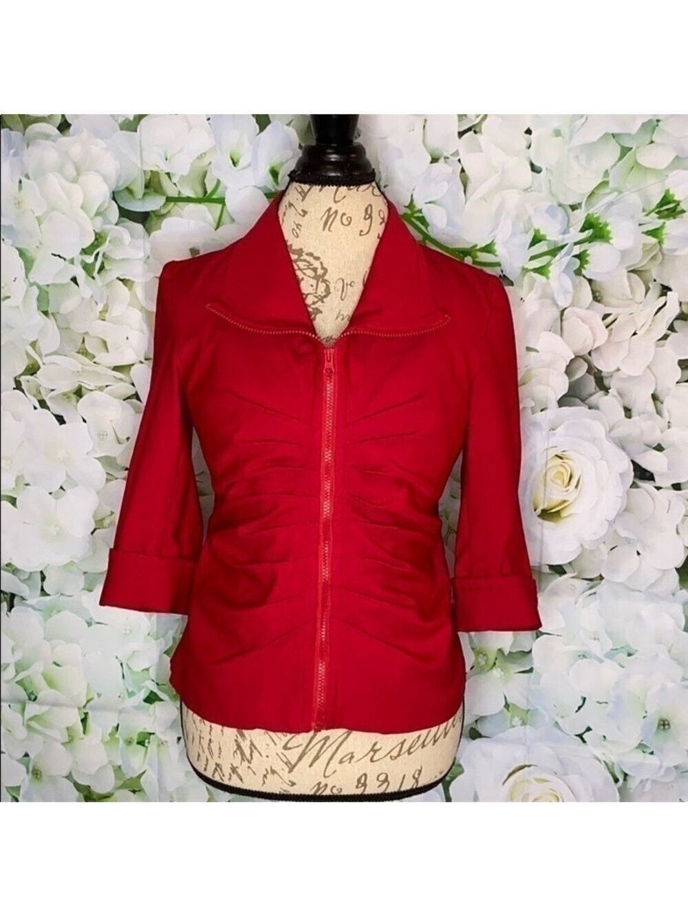 BRACHA - Red Front Zip Jacket